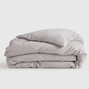 Quince European Linen Duvet Cover Light Grey King California King 108x92 NEW